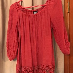 Peasant blouse burnt orange